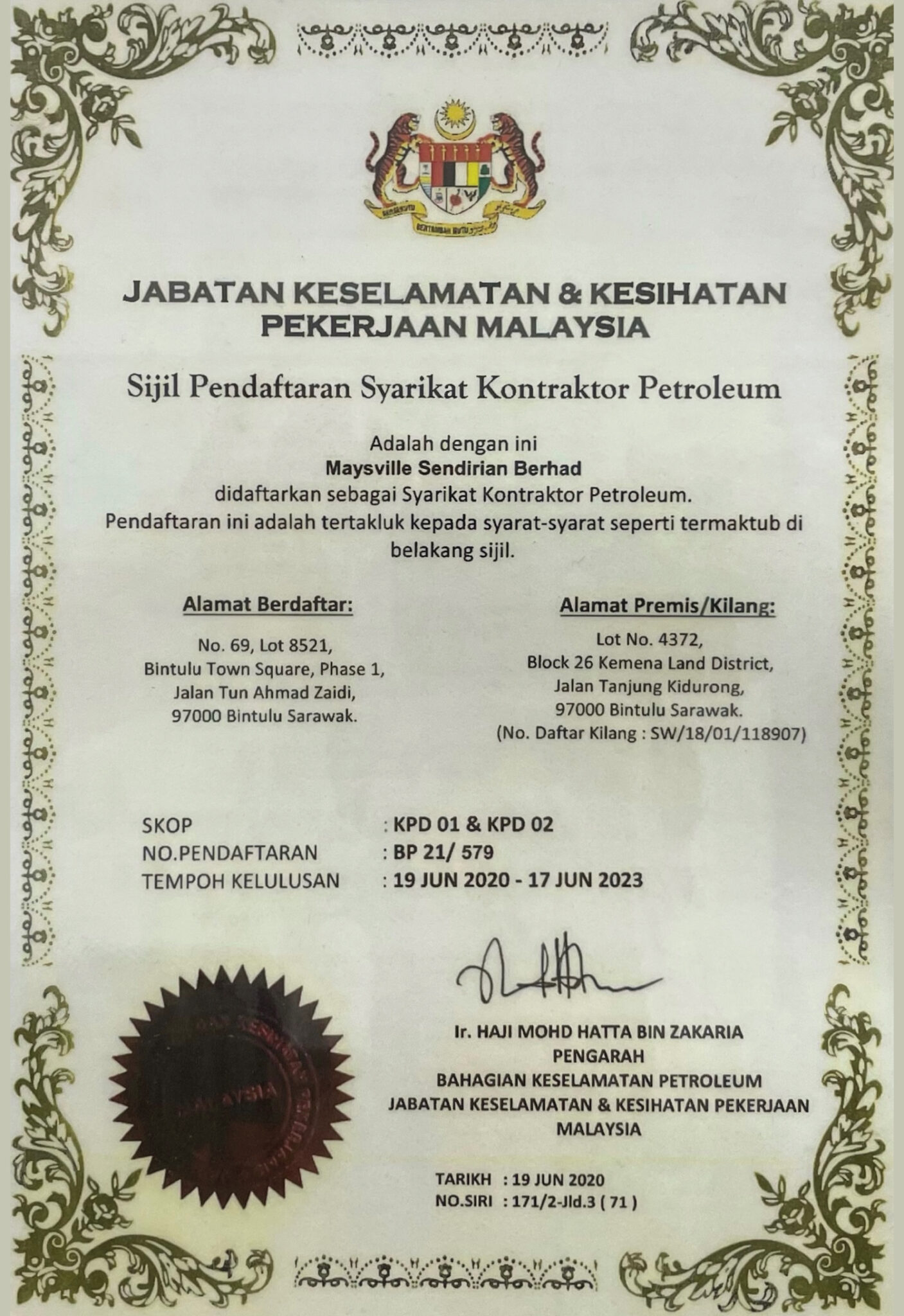 Certification & Recognition Maysville Sdn Bhd